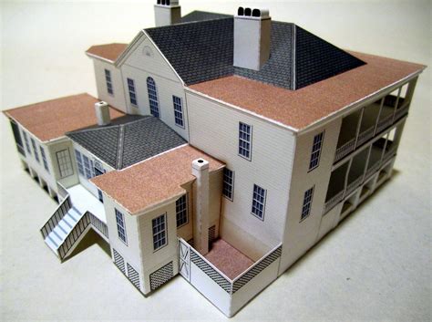 1160 N Scale Rhett House Inn Paper Model Ecardmodels