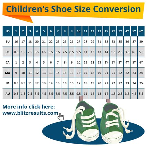 european shoe size conversion chart child - shopperji.com