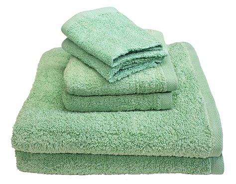 100 Cotton Bath Towel Set 6 Pieces Seafoam Green