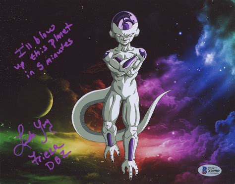 Maybe you would like to learn more about one of these? Linda Young Signed Dragon Ball Z 8x10 Photo Inscribed "I'll Blow Up This Planet In 5 Minutes ...