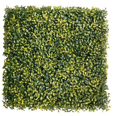 Artificial Boxwood Panels Yellow Green Color