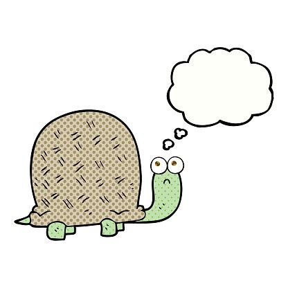 Thought Bubble Cartoon Sad Turtle Stock Vector Royalty Free Freeimages
