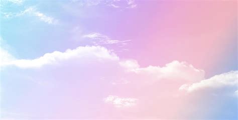 Pink Pastel Sky For Background Beautiful Romantic Dreamy Clouds