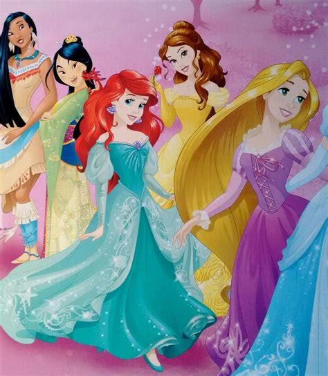 Pocahontas Mulan Belle Ariel And Rapunzel The Disney Princesses Disney Princess Art Disney
