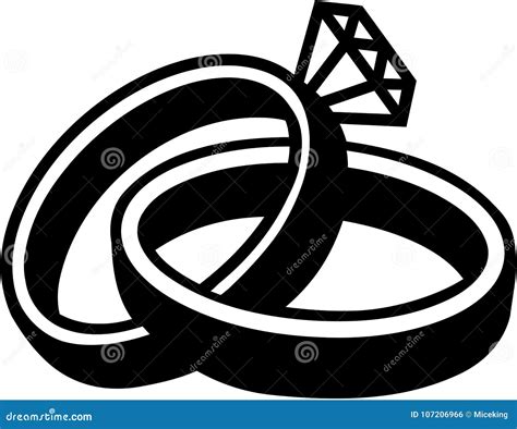 Wedding Rings Marriage Stock Vector Illustration Of Marry 107206966