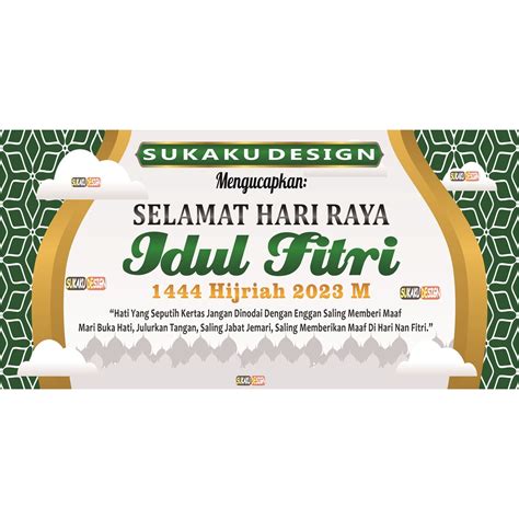 Jual Banner Spanduk Hari Raya Idul Fitri H Tahun Shopee Indonesia