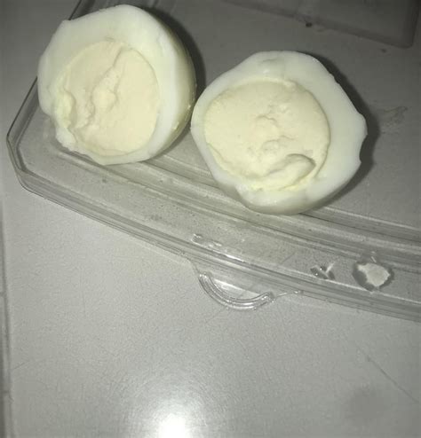 White Egg Yolk Found In Hard Boiled Egg Mildlyinteresting