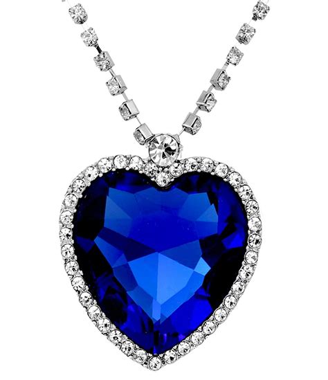 The Famous Titanic Blue Sapphire Heart Pendant Necklace Worth Rs2200