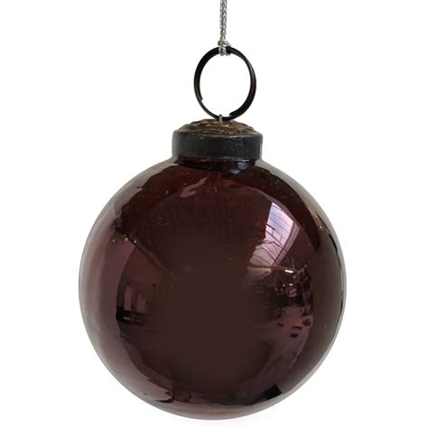 Shiny Burgundy Glass Ornament Slate