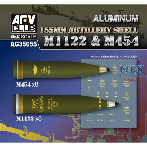 Aluminium 155mm Artillery Shell M1122 And M454