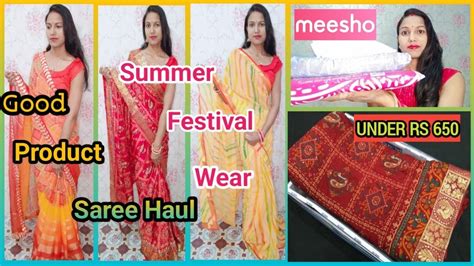 Saree Haul Festival Special Saree Haul Affordable Summer Wear Saree