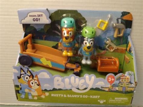 Rusty Bluey Go Kart Playset 2022 New Blueys Go Cart Tool Box New In