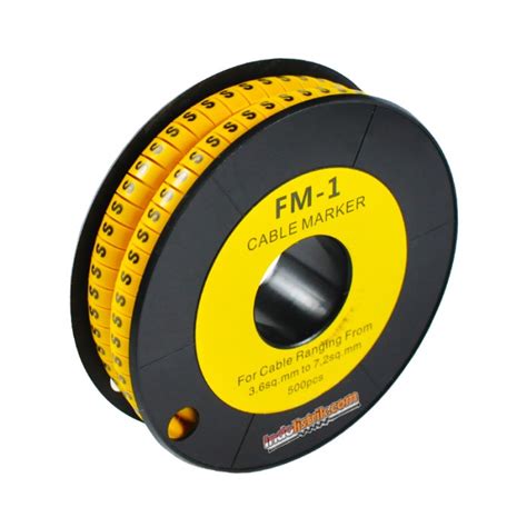 Kabel Marker Huruf S Label Marker Cable Fm 1 Kuning Nintoku Kuat