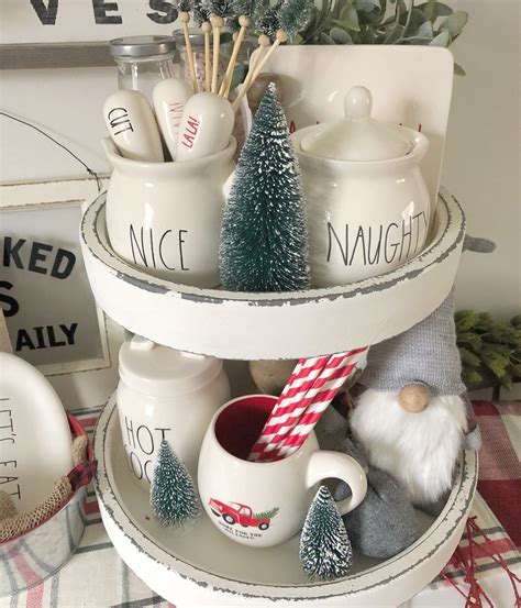 Styling Tiered Trays Our Farm Style Tray Decor Christmas Tiered Tray