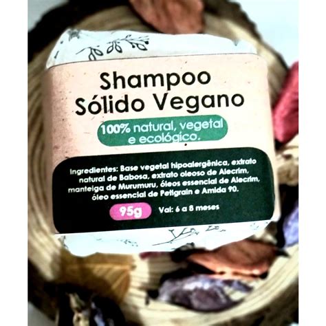 Shampoo sólido Vegano de Alecrim Murumuru Babosa óleo essencial de