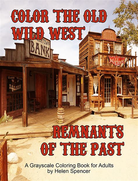 Download Old Wild West Coloring Book for Adults Digital Download | Life Escapes Grayscale Coloring eBooks PDF
