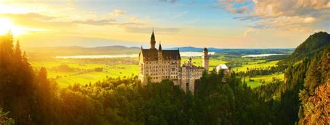 Neuschwanstein Castle In Summer Bavaria Germany Stock Image Image