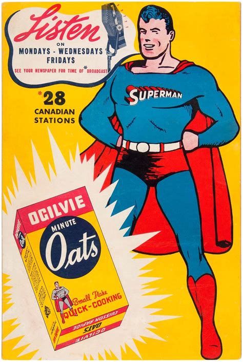 Vintage Sponsored Advertising For Superman Radio Show Superman Art