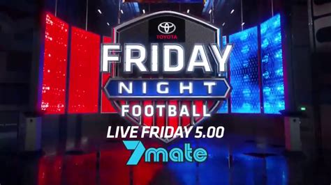 Friday Night Football Live Friday 500pm 7matetv Youtube