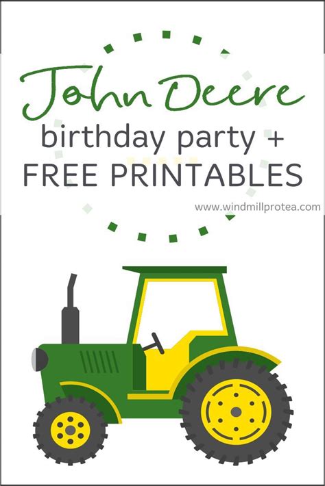 Free Printable John Deere Birthday Banner
