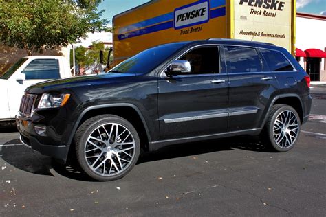 4wd modes tested in snow!!! Demoda Vanquish Black/Machined on 2011 Jeep Grand Cherokee ...