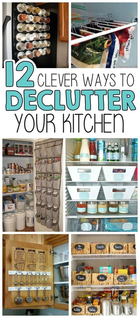 12 Clever Ways To Declutter Your Kitchen Declutter Declutter Kitchen
