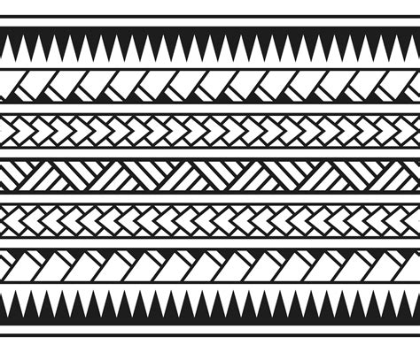 Polynesian Maori Tribal Seamless Pattern Background For Fabric