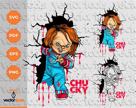 Drawing And Illustration Digital Art And Collectibles Chucky Horror Movie