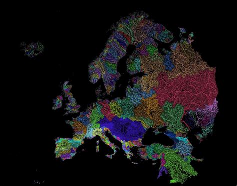 Very Cool 3d Maps Show River Basins In Us Europe
