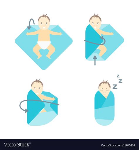 Baby Swaddle Royalty Free Vector Image Vectorstock