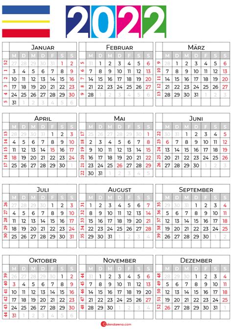 Feestdagen Kalender 2022 Kalender 2022 Met Weeknummers Rendement