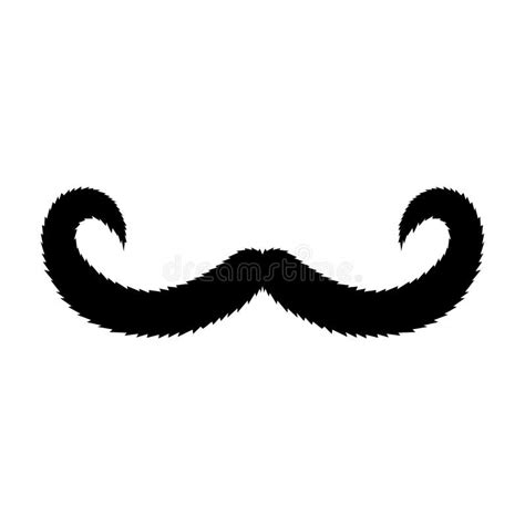 Isolated Moustache Silhouette Stock Vector Illustration Of Vintage