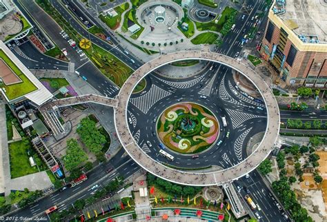 The Circular Walkway In Shanghais Pudong The Financial District