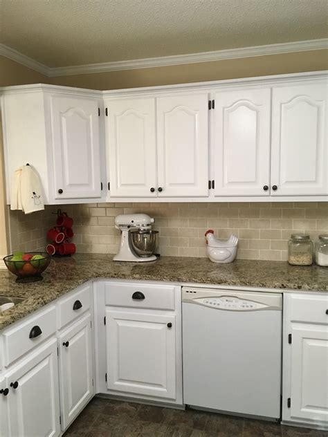 White Painted Oak Cabinets Kitchen Remodel Small Kitchen Remodel