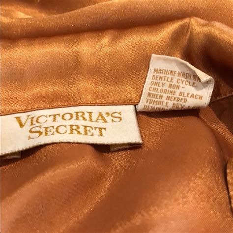 Victorias Secret Intimates And Sleepwear Vintage Victorias Secret Satin Sleep Shirt Gold