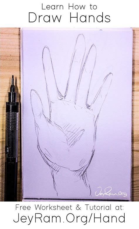 Be an expert in drawing by learning to draw in just 5 minutes! How to Draw Hands: Free Worksheet & Step by Step Tutorial ...