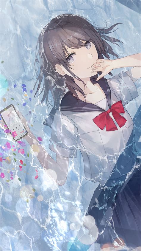 Anime Student Girl Uniform 4k Hd Phone Wallpaper Rare Gallery