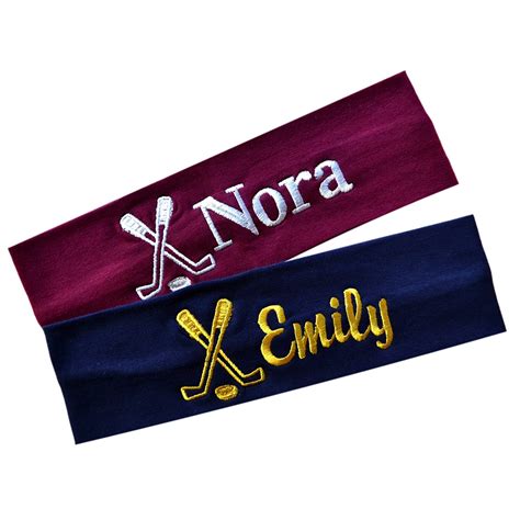 Personalized Embroidered Ice Hockey Headband