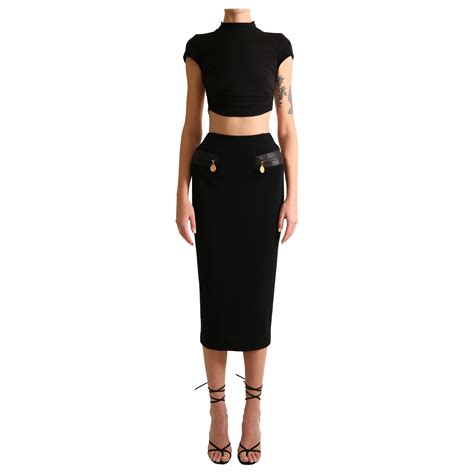 Donna Karan Glazed Cotton And Wool Tiered Skirt For Sale At 1stdibs