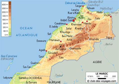 Carte Du Maroc Voyages Cartes