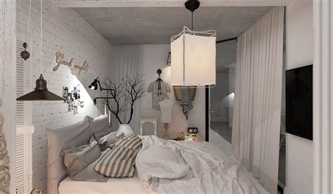White Brick Bedroom Interior Design Ideas
