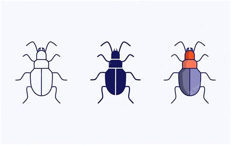Premium Vector Ground Beetle Vector Illustration Icon