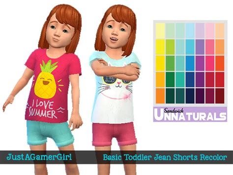 Justagamergirl25s Basic Toddler Jean Shorts Recolor Mesh Needed