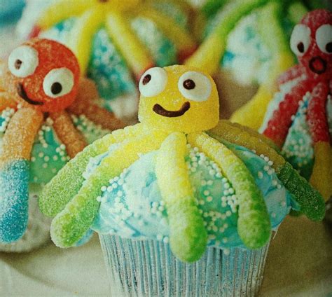 There's something about getting a whole little cake all to yourself, piled high with frosting and treats, that. kids cupcakes ideas | Cute octopus cupcakes | Kid Party ...