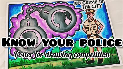 Know Your Police Drawingunity Drawing Poster For School Competition