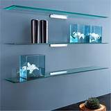 Small Glass Shelves On A Wall Pictures