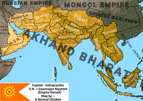 Reddit Imaginarymaps AKHAND BHARAT Unified India Map With Names