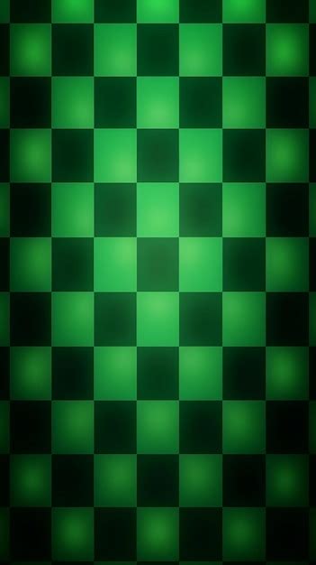 Premium Ai Image A Green Checkerboard Pattern With Squares