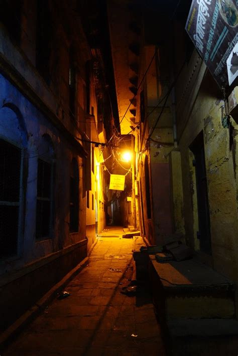 Varanasi Alleyway Night Night Street Photography City Life