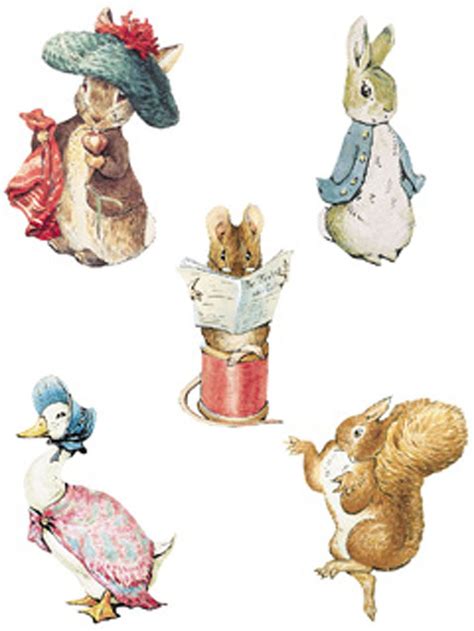 25 Wallies Beatrix Potter Peter Bunny Rabbit Characters Wall Stickers